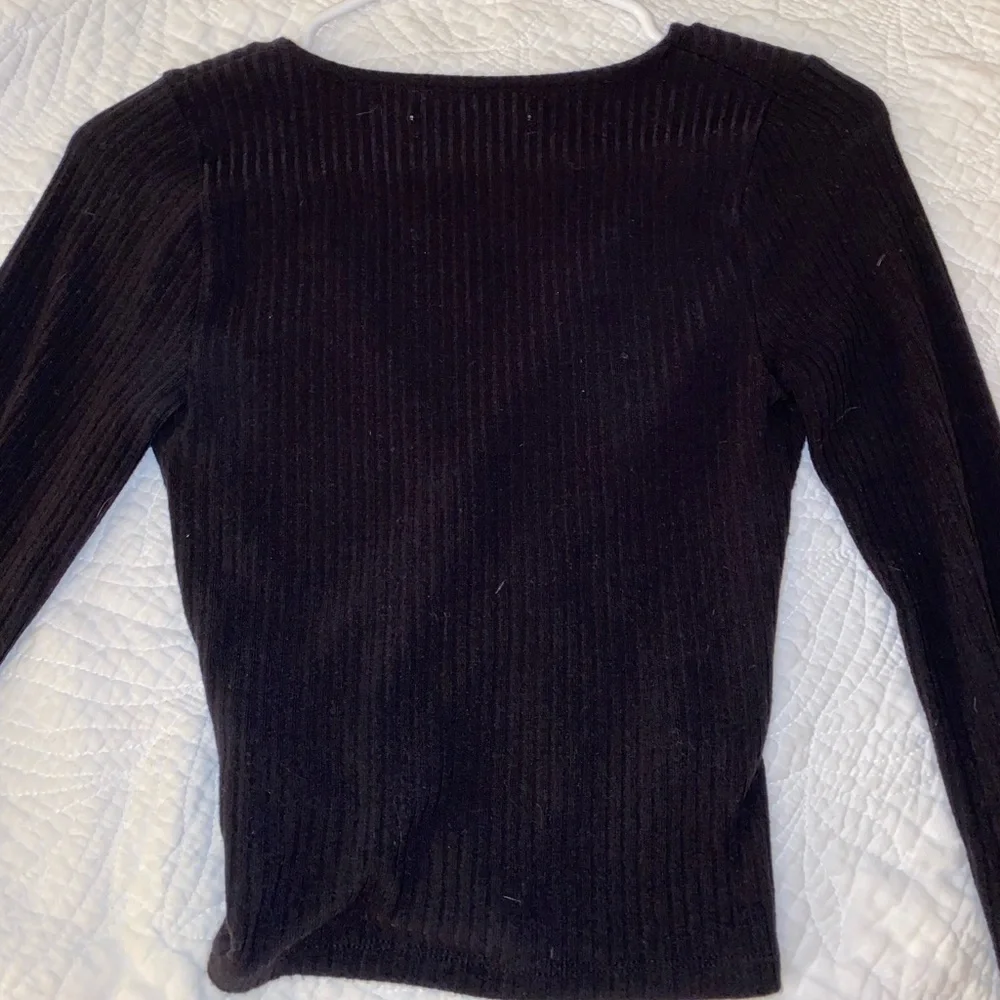 Abercrombie ribbed wrap crop top - Picture 3 of 4